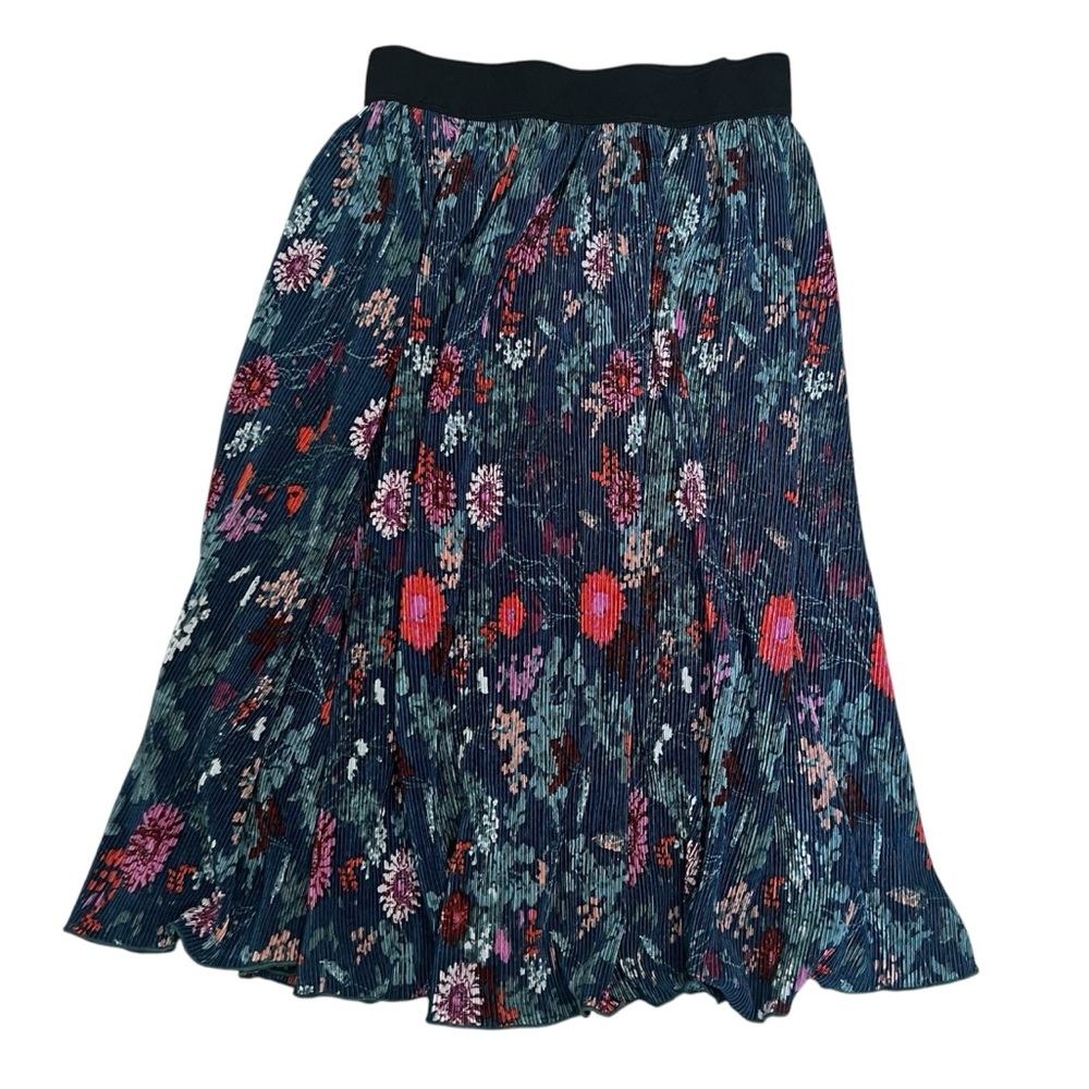 Lularoe floral pleated A line skirt size XS